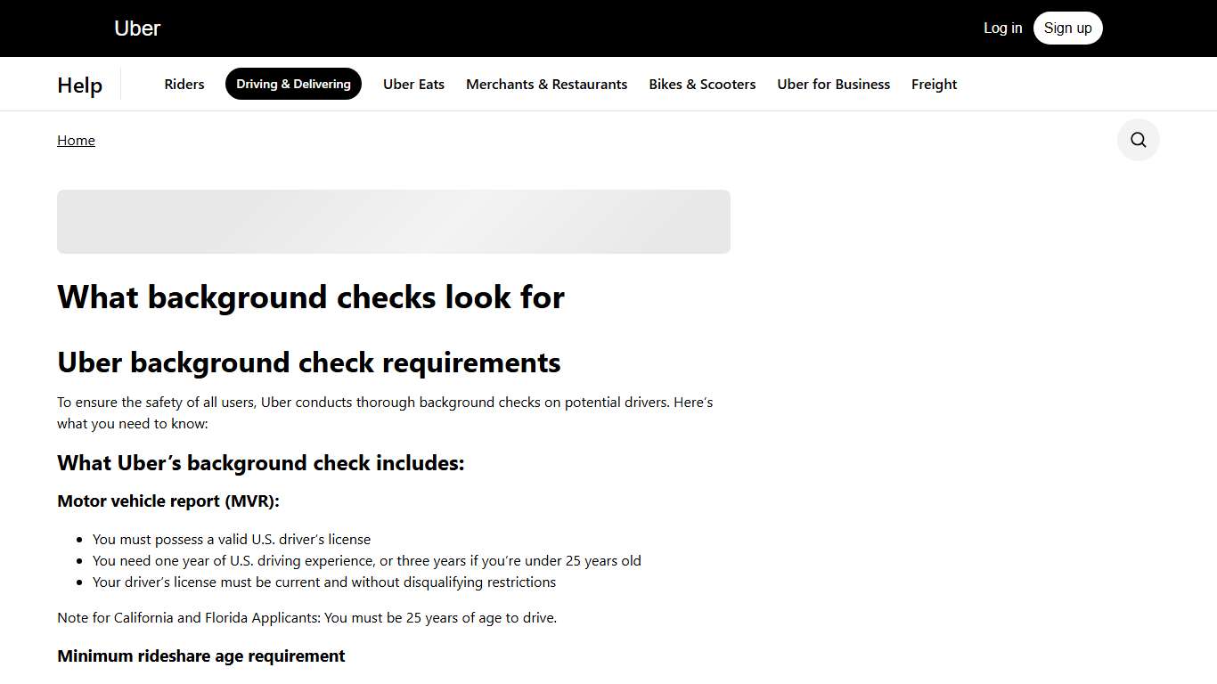 What background checks look for | Driving & Delivering | Uber Help