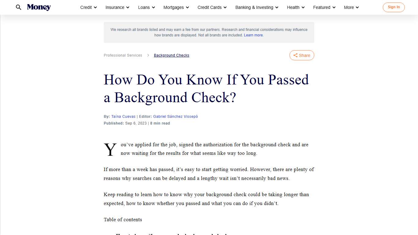 How Do You Know If You Passed a Background Check? | Money